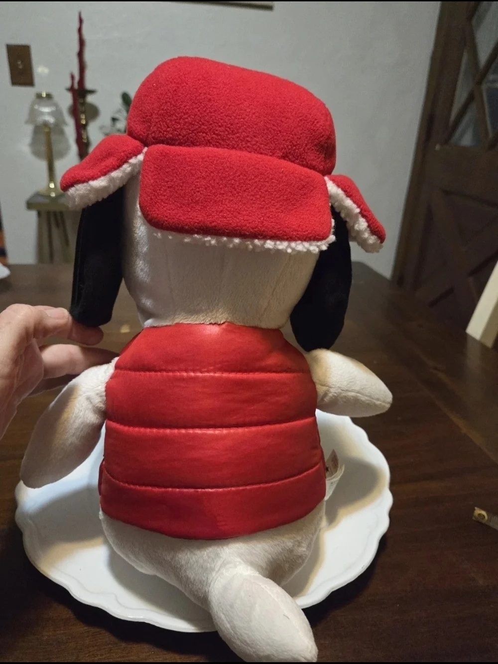 Macy's Holiday Snoopy Plush — Red Hat and Vest